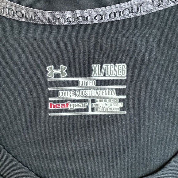 [XL] Under Armour Heat Gear Fitted Short Sleeve T-Shirt | Black - Picture 3 of 4